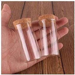 24pcs 25ml Size 3060mm Test Tube With Cork Stopper Spice Bottles Container Jars Vials DIY Craft