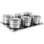 JUSTDOLIFE Seasoning Pots Fashion Kitchen Storage Stainless Steel Magnitic Spice Rack Pots Cruet Condiments for Home
