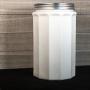 Glass COFFEE Canister/Container - Large Capacity Vintage Style Kitchen (White Milk)