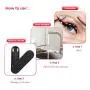 Wiederverwendbare Wattebäusche, Doppelspitze für präzises Make-up, Wattebäusche zur Ohrreinigung, wiederverwendbare Wattebäusche 2er Pack (Schwarz)