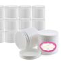 Pack of 12-4 Ounce Storage Jars with Lids & Labels - 4 oz Refillable Round Cosmetic Jars – White Cosmetic Lotions Containers - All-Purpose BPA-Free Plastic Pots – Lids with Inner Liners