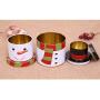 Ozzptuu Three-Layer Iron Christmas Candy Storage Jar Removable Santa Snowman Sugar Candy Case Box for Christmas Gift Decoration (Snowman)