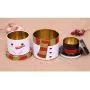 Bocal en Fer à Trois Couches pour Confettis/Bonbons de Noël, Removible, avec Père Noël et Bonhomme de Neige, Boîte de Rangement Cadeau de Noël (Bonhomme de Neige)