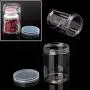 XISAOK 7.5cm OD Clear Strong PET Round Food Storage Container Jar Sealed with Clear Lid XISAOK 7.5cm OD Clear Strong PET Round Food Storage Container Jar Sealed with Clear Lid