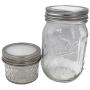 CHBKT 12 Pack Premium Reuseable Mason Jar Silicone Seals Gasket Lids for Regular Mouth Jar, Canning Storage Jars, Leak Proof Sealing Lid Inserts/Liners for Mason Jars, Stainless Steel Bands Included.