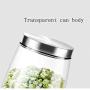 WH- Kitchen Seal Tank Accommodating Fresh Snack Classified Grains Of Stainless Steel Glass Jar Lid Storage Box 4 Sets