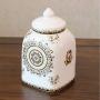 Cookie Jar Ceramic with Lids Airtight, Pottery Food Storage Containers for Kitchen Pantry Canisters Bulk Candy Store, 3L/1.5L (Size : 2.5L)
