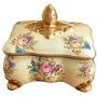Chinashow Vintage Lagerkisten mit Deckel - Keramik Süßigkeitenbehälter Teedose Aufbewahrungsdosen für Mehl, Zucker, Tee, Kaffee, Kekse und Süßigkeiten im amerikanischen/europäischen Stil mit Pfingstblüte