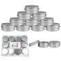 6 Pieces 30G/30ML Aluminum Silver Tin Container Jars with Screw Top Lid