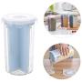 Airtight Cereal Containers Dry Food Storage Containers with lock lid BPA Free 4 Detachable Divider Large Capacity Seal Durable Easy Pour Out for Rice Beans Coffee Nut Sugar Spices Pet Food (Blue)