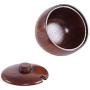 Wooden Sauce Holder Containers Condiment Spice Boxes Soup Storage Reusable Portable Kitchen Seasoning Storage Tank Condiment bottles (Color : As picture show)