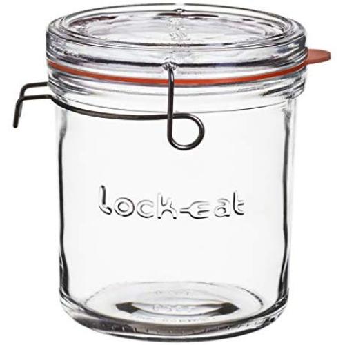 Luigi Bormioli 12160/01 Lock-Eat 25.25 oz XL Food Jar, 1 Piece, Clear