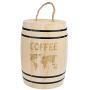 NszzJixo9 Wood Coffee Bean Container - Fresh Coffee Bean Airtight Container Wooden For Coffee Beans Grounds, Storage Jar with Airtight Seal Bamboo Lid