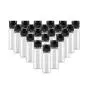 FLASQUES TRANSPARENTES 20PCS 15ml 0.5oz Récipients en Plastique pour Échantillons, Crèmes, Savons, Émulsions, avec Bouchon Noir FLASQUES TRANSPARENTES 20PCS 15ml 0.5oz Récipients en Plastique pour Échantillons, Crèmes, Savons, Émulsions, avec Bouchon Noir
