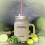 Brown WorldS Coolest Californian Husband CA Frosted Glass Mason Jar With Straw