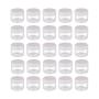 25 Pcs 15ML 0.5OZ Empty Refillable Plastic Makeup Eyeshadow Glitter Storage Bottle Pot Sample Eye Cream Emulsion Container Jar Portable Trial Packing Vial (White Lid)