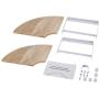 Detectorcatty 2 Layer Kitchen Solid Wood Stand Fan Shaped Corner Shelf Spice Racks Storage Glass Jar Seasoning Bottles Flavoring Organizer