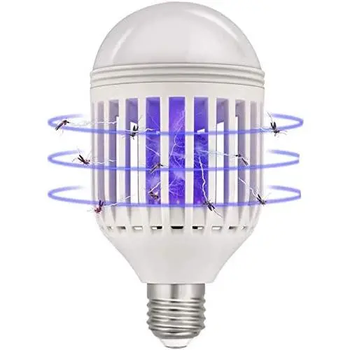 pzqzmar Bug Zapper Light Bulb, 2 in 1 Mosquito Killer Lamp LED Electric Insect Fly Killer Lamp Fits E26 Light Socket for Indoor and Outdoor pzqzmar Bug Zapper Light Bulb, 2 in 1 Mosquito Killer Lamp LED Electric Insect Fly Killer Lamp Fits E26 Light Socket for Indoor and Outdoor