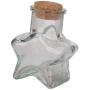 Glass Storage Jar for Chocolate, Clear Food Storage Jar with Cork Stopper, Food Storage Container for Kitchen Sauce Vinegar - Star Shaped