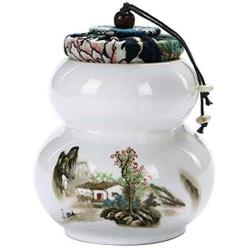 Alien Storehouse [Gourd Tree] Ceramic Tea Canister Portable Coffee Jar Sealed Tea Caddy