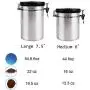 HostStyleZ Airtight Coffee Canister - Stainless Steel Coffee Canister - with Exhaust Valve, Date Tracker Wheel and Extra Coffee Scoop - Perfect for Coffee Storage (60.87 FL OZ / 1800 ML) HostStyleZ Airtight Coffee Canister - Stainless Steel Coffee Canister - with Exhaust Valve, Date Tracker Wheel and Extra Coffee Scoop - Perfect for Coffee Storage (60.87 FL OZ / 1800 ML)