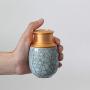 Sugar Salt Cans Tea Storage Box Mini Candy Jars Ceramic Dry Fruit Tank Kitchen Spices Jar Travel Coffee Pot Metal Cover Condiment bottles (Color : Fenqingfenxian)