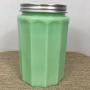 Jade Glass Retro Country Grits Medium Canister/Container - Vintage Style Kitchen - Jadeite Jadite