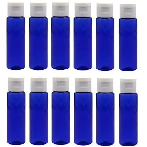 12Pcs 30ml/1oz Empty Plastic Bottle with White Flip Cap Portable Travel Bottle Dispenser Makeup Toiletry Cosmetic Sample Containers Vial Jar For Essential Oil Toner Lotion Shampoo Body Wash (Blue) 12Pcs 30ml/1oz Empty Plastic Bottle with White Flip Cap Portable Travel Bottle Dispenser Makeup Toiletry Cosmetic Sample Containers Vial Jar For Essential Oil Toner Lotion Shampoo Body Wash (Blue)