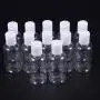 15Pcs 75ml Wiederbefüllbare Pumpenflasche mit Deckel – Leermatten für Lotion, Creme, Reiseflasche (zufällige Deckelfarbe)