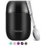 Insulated Lunch Container DaCool Hot Food Jar 16 oz Stainless Steel Vacuum Bento Lunch Box for Kids Adult with Spoon Leak Proof Hot Cold Food for School Office Picnic Travel Outdoors - Black Insulated Lunch Container DaCool Hot Food Jar 16 oz Stainless Steel Vacuum Bento Lunch Box for Kids Adult with Spoon Leak Proof Hot Cold Food for School Office Picnic Travel Outdoors - Black