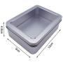 SAIrch Candy Storage Box Container Cans Metal Rectangular Storage Box with Large Clear Window Lids,for Stationery, Candles, Candy, Gifts, Balms and Treasures