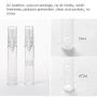 10ML3pcs + 5ML1pcs Transparent Small Ounce Plastic Empty Airless Vacuum Pump Press Bottle Jar Pot Vial Container For Cosmetic Makeup Serums Cream Lotion Travel Toiletries Liquid Toner