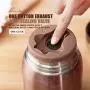 ONEISALL Edelstahl Lebensmittelbehälter - 24 oz Kinder- und Erwachsenen-Mittagsgläser mit Faltlöffel – Babybrei-Aufbewahrungskaraffe (Roségold)