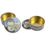 JKLcom Candy Tins Christmas Cookie Tins Set of 3 Metal Tin with Lid Empty Round Metal Storage Tin Cans Jars Containers Nesting Tins,for Gift Giving DIY Candy Cookie