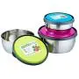 Ensemble de 3 Récipients en Inox pour Nourriture, Résistants aux Fuites, avec Couvercles Étanches pour Voyage, Randonnée, Camping, Pique-niques, Pots en Verre Ensemble de 3 Récipients en Inox pour Nourriture, Résistants aux Fuites, avec Couvercles Étanches pour Voyage, Randonnée, Camping, Pique-niques, Pots en Verre