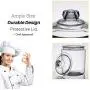 Anchor Hocking Heritage Hill Glass Jar Set with Lids | Clear Storage Container Canisters for Cookie, Candy, Dry Food or Pasty | 2, 1 and Half Gallon Collection