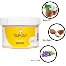 Fro Butter Emu Oil Hair Growth Treatment | Shea Butter, Virgin Coconut & Lavender Oil, Pumpkin Seeds & Nourishing Extracts | For Fast Hair Restoration, Split Ends, Damaged & Brittle Hair, Men & Women