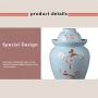 Food Jars & Crocks Kimchi jar,double cover ceramic jar,pickled sauerkraut kimchi pickled egg jar,home pickled pepper jar,salted duck egg jar (Color : Blue, Size : 20.520.526.6cm)