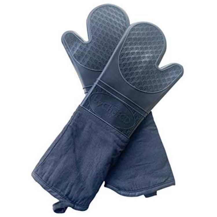 Extra Long Professional Silicone Oven Mitts with Quilted Liner, Durable  Heat Resistant Oven Gloves, Heat Resistant Oven Gloves,1 Pair