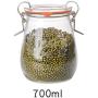 Yl Ly Glass Bottle Sealed Jar Passion Fruit Honey Lemon Transparent Jar Household Grain Storage Tank 700Ml (Send The Same Paragraph)