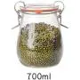 Yl Ly Glass Bottle Sealed Cans 3 Sets Of Passion Fruit Honey Lemon Transparent Jar Household Cereals Tea Storage Tank 700Ml (Send The Same Paragraph)