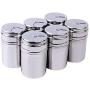 Seasoning Jar Set, 6pcs/set Stainless Steel Spice Jars Storage Containers with Storage Bag, Spice Shakers,Outdoor Seasoning Jar Set Spice Containers for Camping