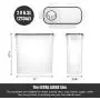 Réservoirs de Céréales ME.FAN Extra Large [Set de 2] – Conservation Alimentaire Étanches 6,3L (213oz) – Grande Conservation Alimentaire avec 24 Étiquettes Tableau Blanc et Stylo – BPA Free, Bouchon Démoulage Facile (Noir)