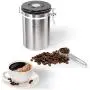 Coffee Boss Coffee Canister, Large Stainless Steel Coffee Bean Storage Container (64floz), Ground Coffee Container Airtight Lid, CO2 Valve & Free Scoop, Best Storage for Fresh Coffee Beans - by Zulay