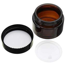 5G/10G/20G/30G/50G Amber Glass Cream Jar,Cosmetic Container,Cosmetic Jar Black Lid Glass Bottle,5G