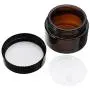 5G/10G/20G/30G/50G Bernstein Glas Cremekarafe, Kosmetikbehälter, Kosmetikflasche mit schwarzer Kappe, 5G