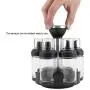 Jars & Boxes - 6cs Set 360 Rotating Spice Jar Rack Cruet Salt Pepper Storage Organizer 100ml - Jars Boxes Bottles Jars Boxes Kitchen Spice Rack Plastic Salt Shaker Condiment Storage Maso