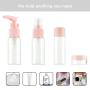 Travel Bottles Set, Refillable Cosmetic Containers for Shampoo, Lotion, Liquids and Toiletry, 11 pcs Reusable Leak Proof Toiletry Accessories with Zipper Bag (Pink)