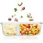 Bocal de Conservation Alimentaire pour Cuisine, Contenants de Conservation Alimentaire en Verre, Contenants de Préparation de Repas, Contenants pour Boîte à Lunch avec Couvercle, 100% BPA Free, Airtight, Micro-ondes, Four, Lave-vaisselle