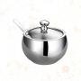 UPKOCH Sugar Bowl with Spoon Lid Stainless Steel Salt Box Spice Racks Storage Case Home Kitchen